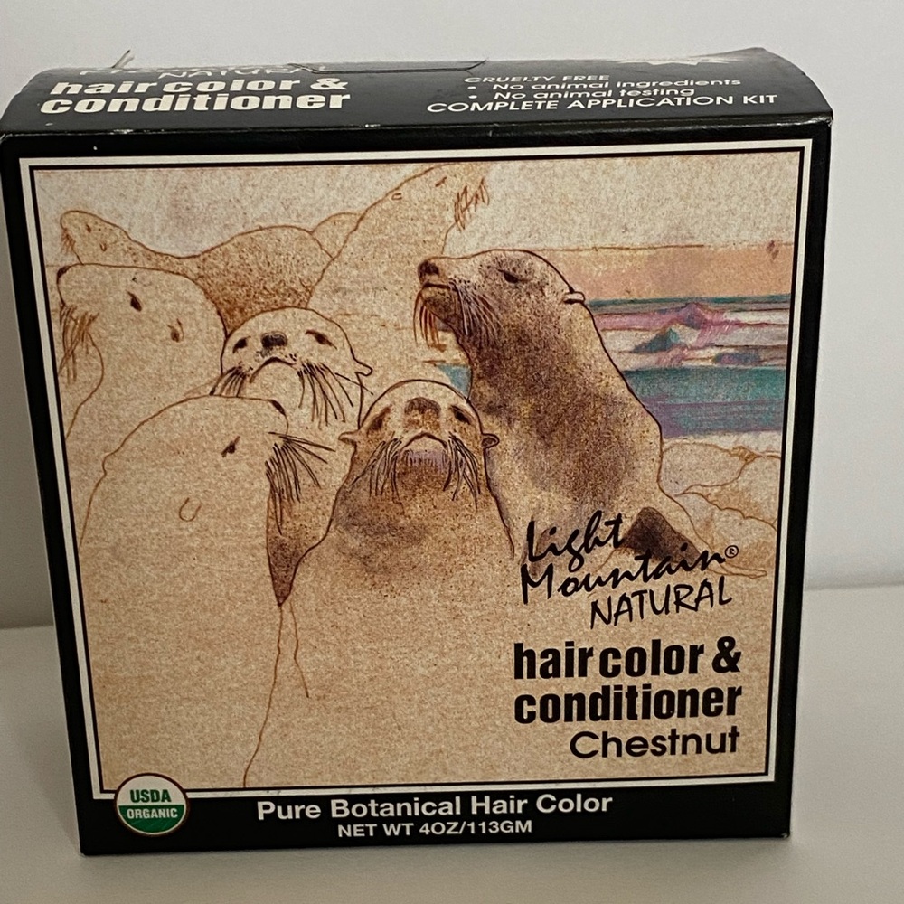 Light Mountain Natural Hair color & conditioner CHESTNUT New in Box